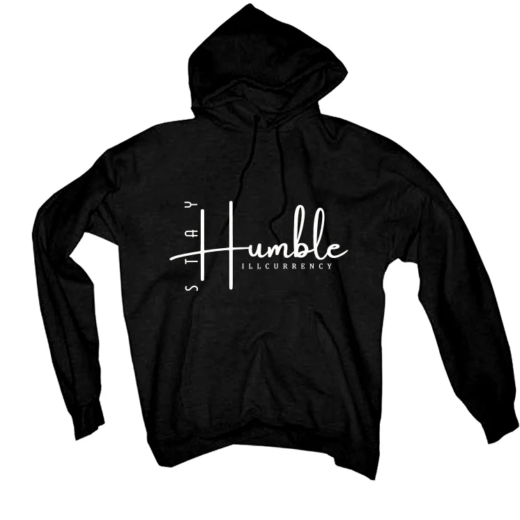 Air Jordan 4 Black Cat Matching T-Shirt, Sweatshirts & Hoodies Black T-Shirt (Stay Humble)| illcurrency - Image 3