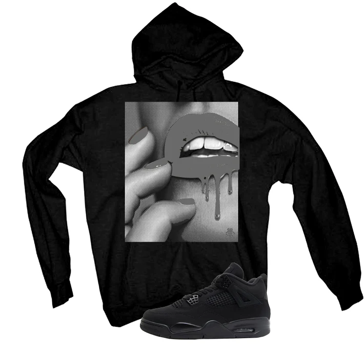 Air Jordan 4 Black Cat Matching T-Shirt, Sweatshirts & Hoodies Black T-Shirt (Touch)| illcurrency - Image 3