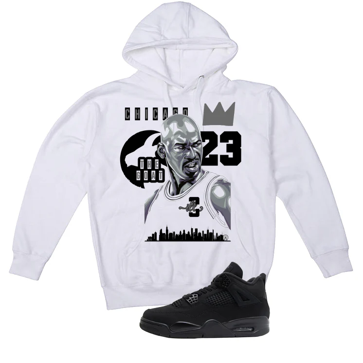 Air Jordan 4 Black Cat Matching T-Shirt, Sweatshirts & Hoodies White T-Shirt (The Goat)| illcurrency - Image 3