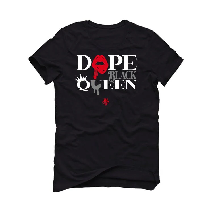 AIR JORDAN 4 “BRED REIMAGINED” 2024 | ILLCURRENCY Black T-Shirt (Dope Black Queen) - Image 2