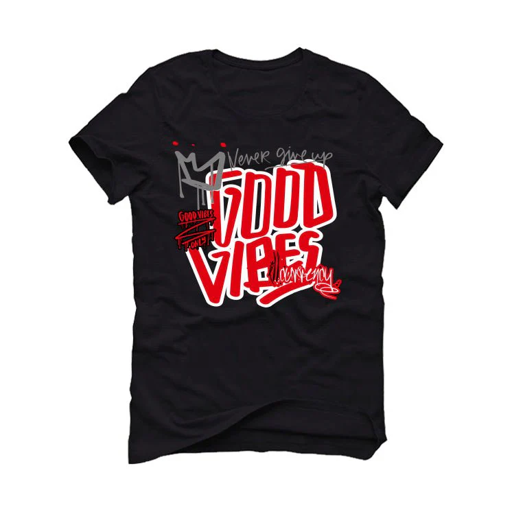 AIR JORDAN 4 “BRED REIMAGINED” 2024 | ILLCURRENCY Black T-Shirt (Good Vibes) - Image 2