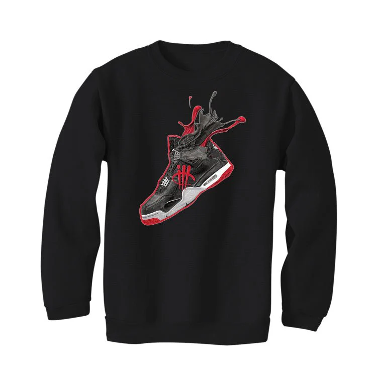 AIR JORDAN 4 “BRED REIMAGINED” 2024 | ILLCURRENCY Black T-Shirt (SPLASH 4) - Image 4