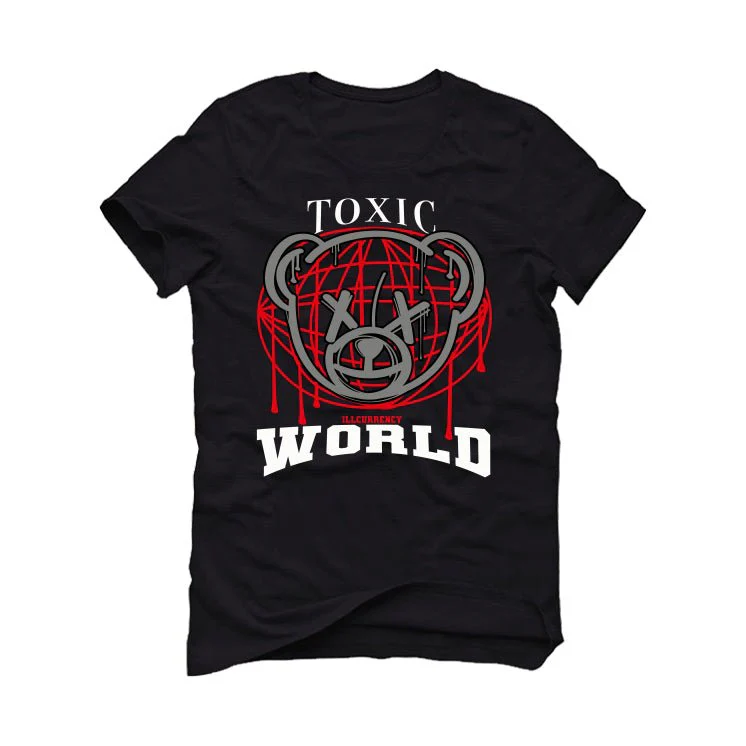 AIR JORDAN 4 “BRED REIMAGINED” 2024 | ILLCURRENCY Black T-Shirt (Toxic World) - Image 2