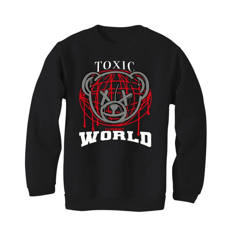 AIR JORDAN 4 “BRED REIMAGINED” 2024 | ILLCURRENCY Black T-Shirt (Toxic World) - Image 4