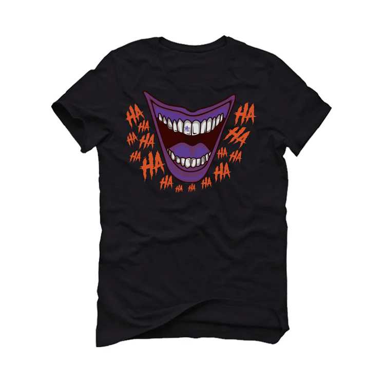 Air Jordan 4 “Canyon Purple” Black T-Shirt (Joker Smile) - Image 2