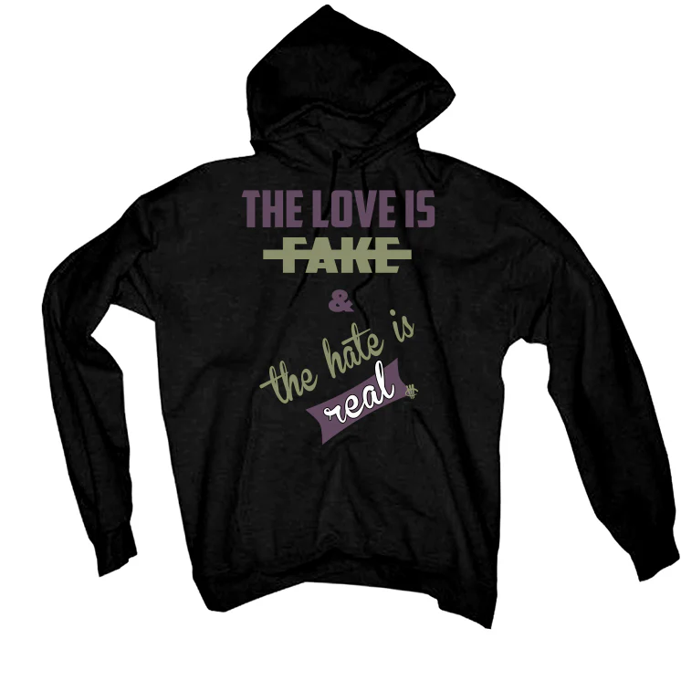 Air Jordan 4 “Canyon Purple” Black T-Shirt (Love is Fake) - Image 3