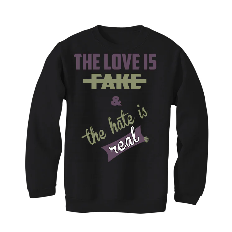 Air Jordan 4 “Canyon Purple” Black T-Shirt (Love is Fake) - Image 4