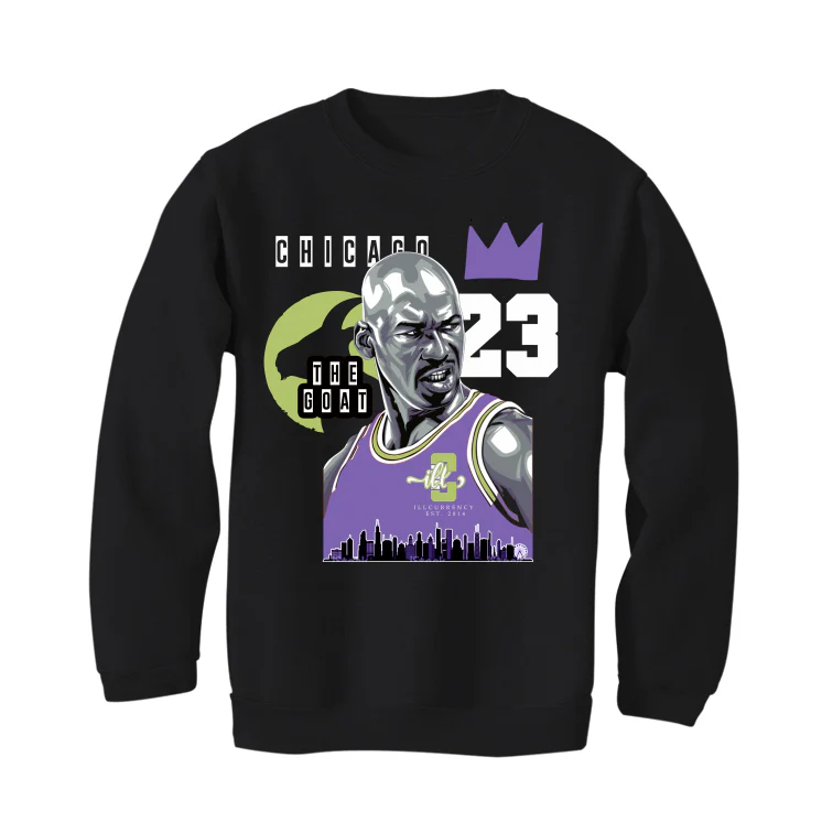 Air Jordan 4 “Canyon Purple” Black T-Shirt (The Goat) - Image 4