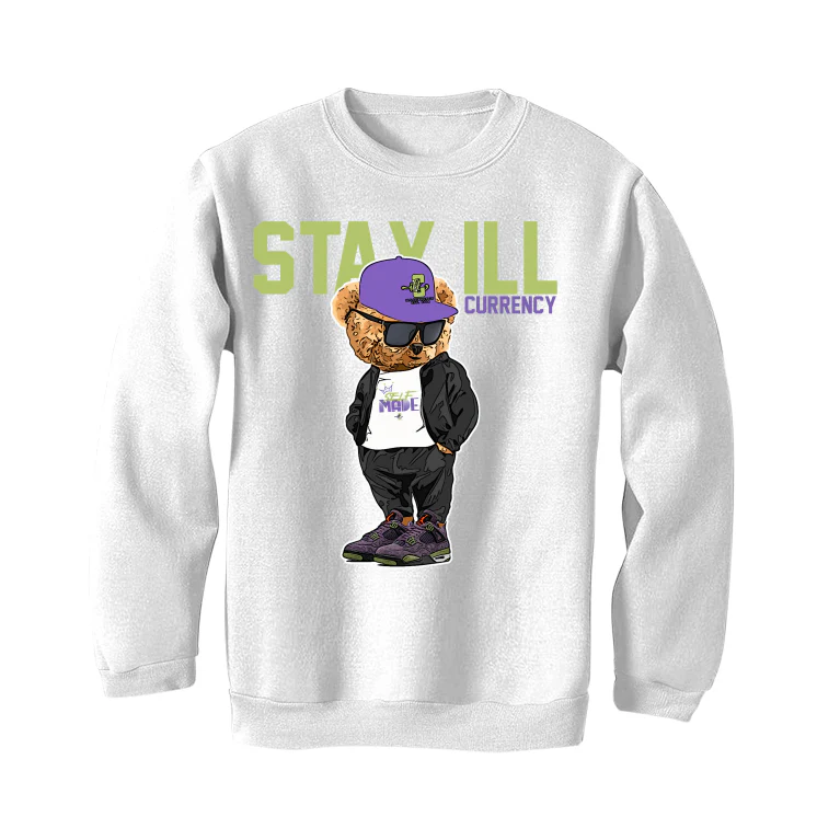 Air Jordan 4 “Canyon Purple” White T-Shirt (Stay ill Bear) - Image 4