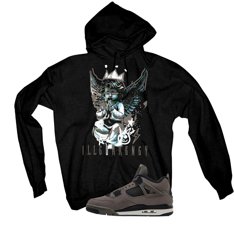 Air Jordan 4 Cave Stone Black T-Shirt (Graffiti Angel)| illcurrency - Image 3