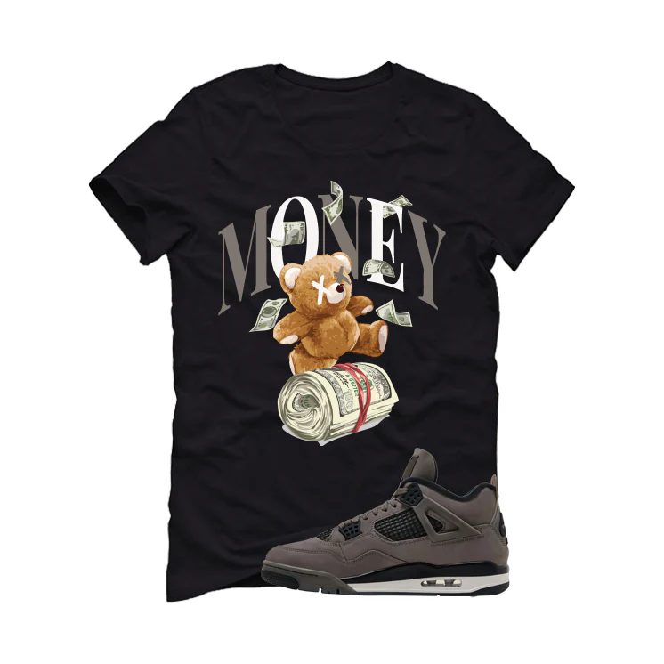 Air Jordan 4 Cave Stone Black T-Shirt (Money Bear Team)| illcurrency - Image 2