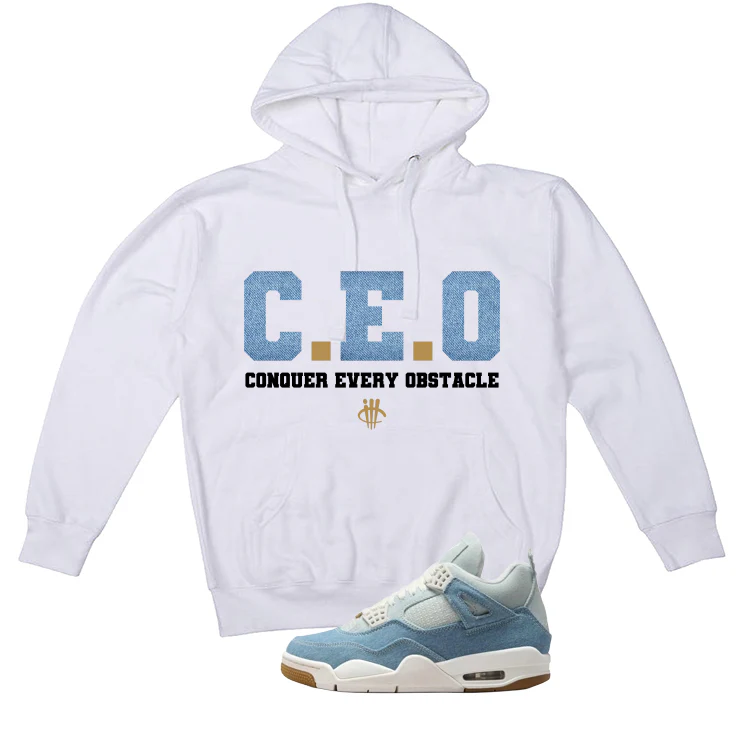 Air Jordan 4 Denim Worn Blue White T-Shirt (Ceo)| illcurrency - Image 3