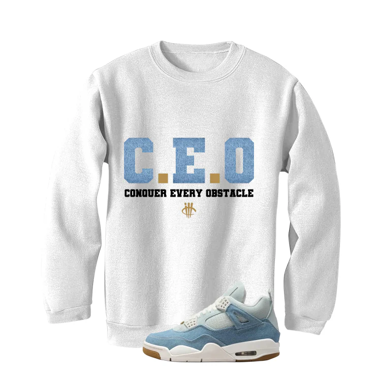 Air Jordan 4 Denim Worn Blue White T-Shirt (Ceo)| illcurrency - Image 4
