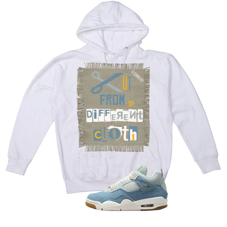 Air Jordan 4 Denim Worn Blue White T-Shirt (Cut from a different cloth)| illcurrency - Image 3