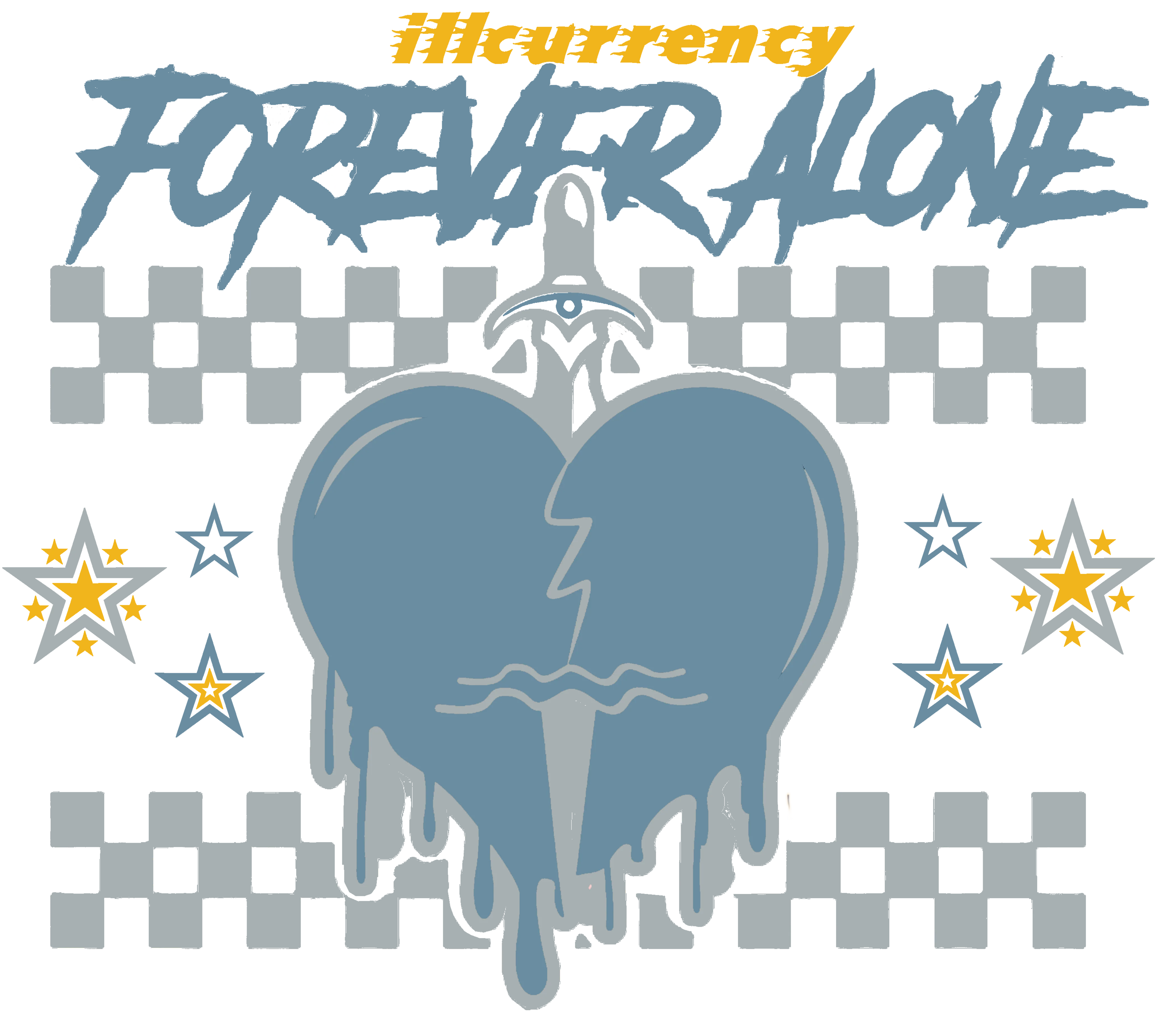 Air Jordan 4 Denim Worn Blue White T-Shirt (Forever Alone)| illcurrency