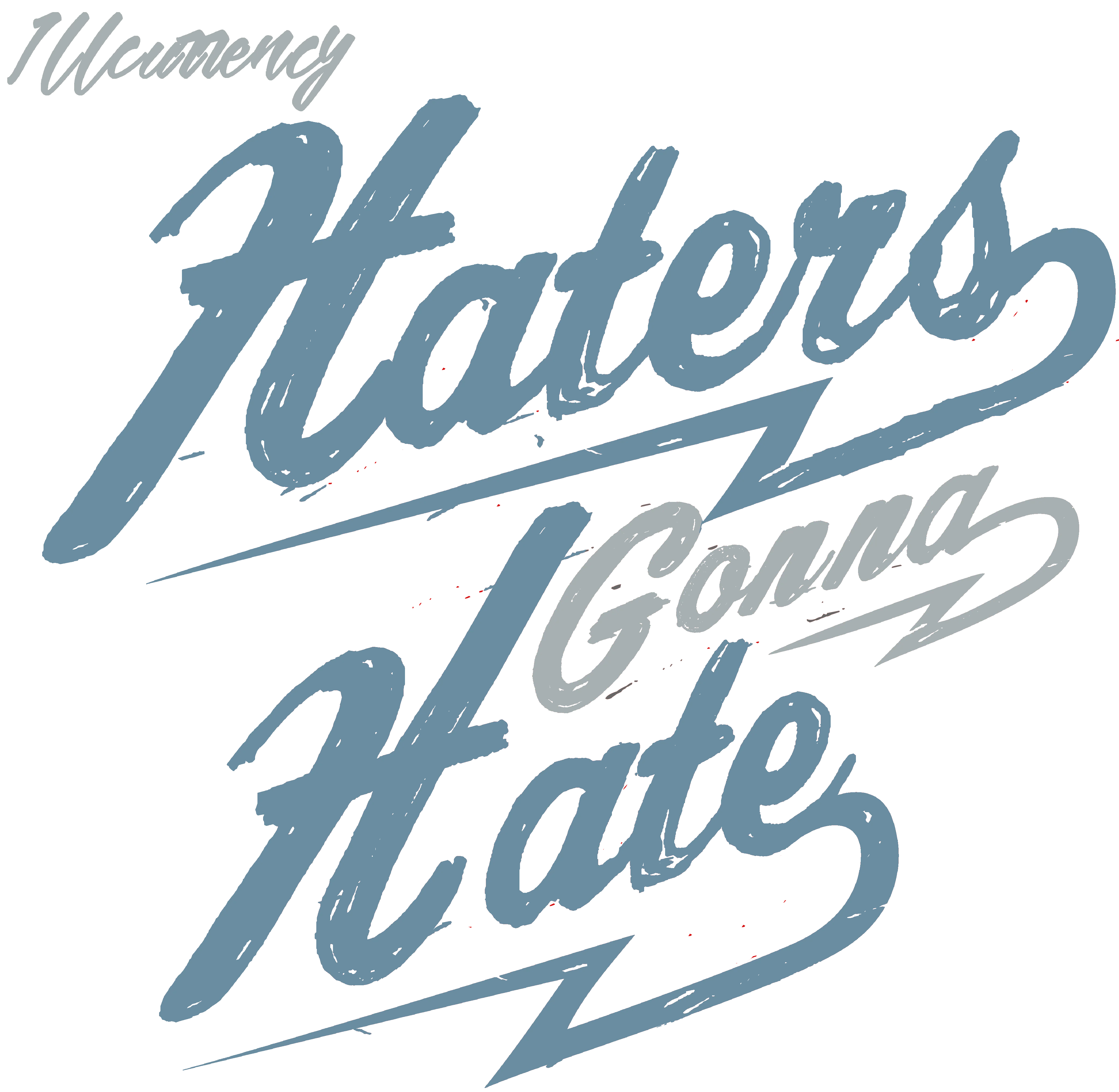 Air Jordan 4 Denim Worn Blue White T-Shirt (Haters gonna hate)| illcurrency