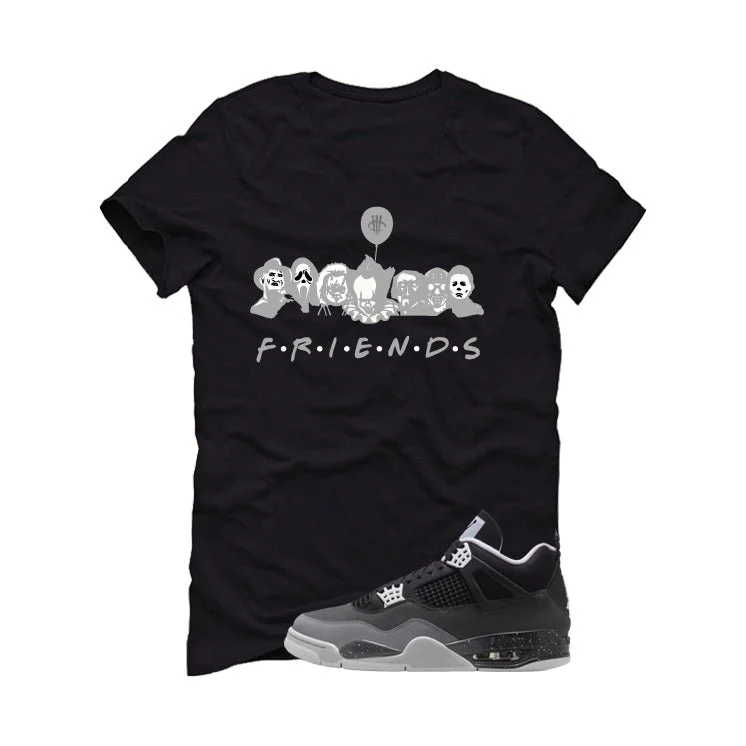Air Jordan 4 Fear Pack Black T-Shirt (Friends)| illcurrency - Image 2