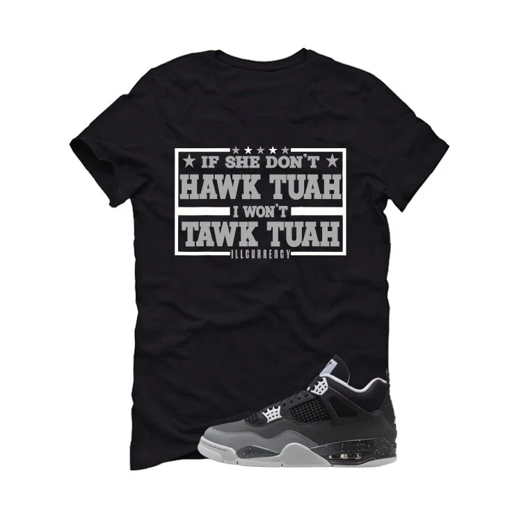 Air Jordan 4 Fear Pack Black T-Shirt (Hawk Tuah)| illcurrency - Image 2