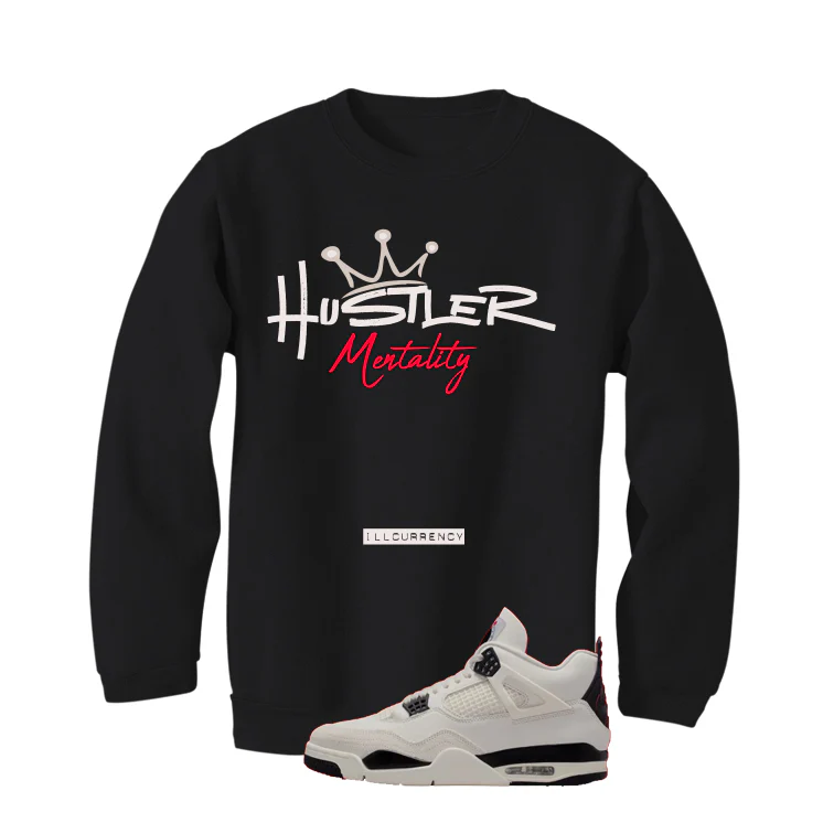 Air Jordan 4 Flight Club Matching T-Shirt, Sweatshirts & Hoodies Black T-Shirt (Hustler Mentality)| illcurrency - Image 4
