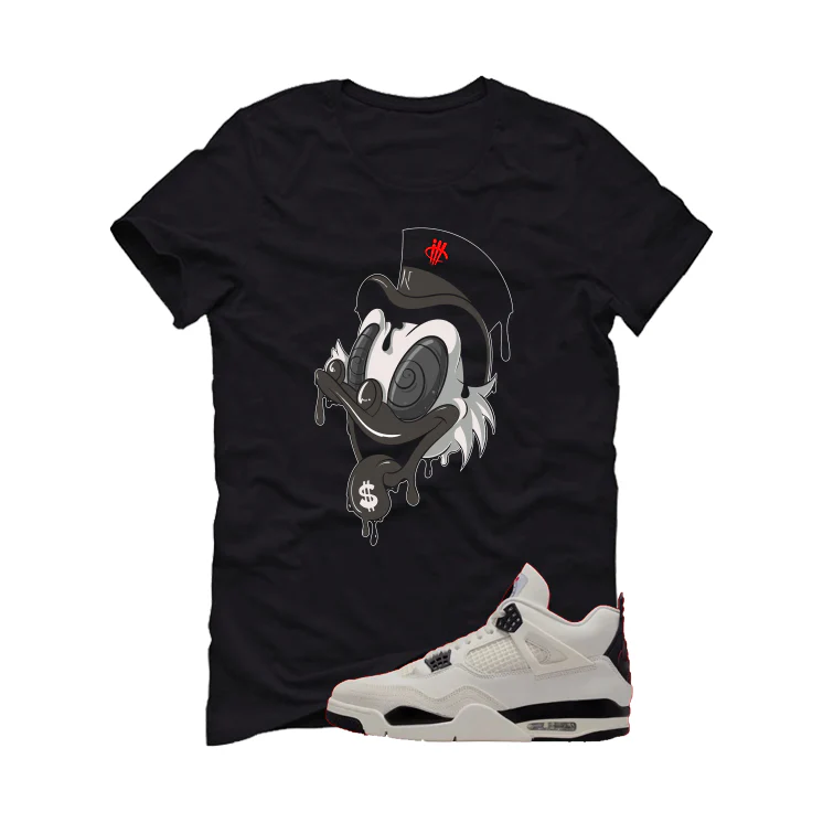 Air Jordan 4 Flight Club Matching T-Shirt, Sweatshirts & Hoodies Black T-Shirt (Money Duck)| illcurrency - Image 2