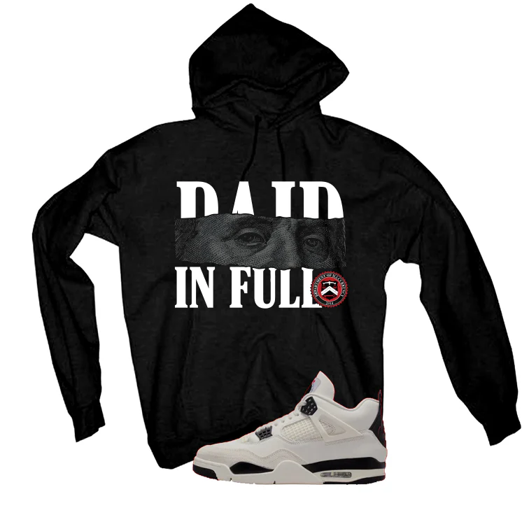 Air Jordan 4 Flight Club Matching T-Shirt, Sweatshirts & Hoodies Black T-Shirt (Paid in Full)| illcurrency - Image 3