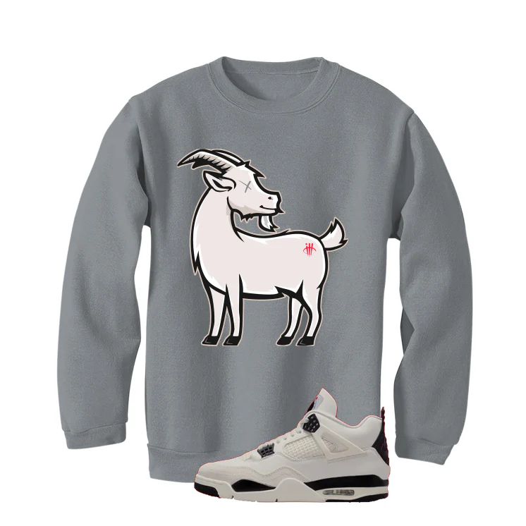 Air Jordan 4 Flight Club Matching T-Shirt, Sweatshirts & Hoodies Grey T-Shirt (Goat)| illcurrency - Image 4