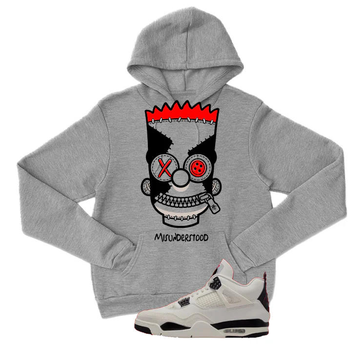 Air Jordan 4 Flight Club Matching T-Shirt, Sweatshirts & Hoodies Grey T-Shirt (Misunderstood)| illcurrency - Image 3