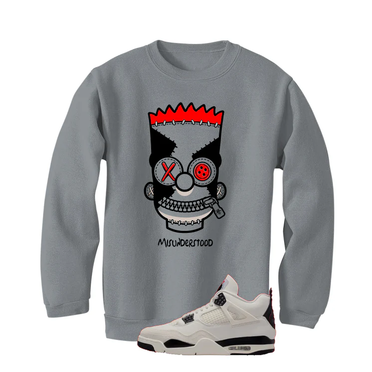 Air Jordan 4 Flight Club Matching T-Shirt, Sweatshirts & Hoodies Grey T-Shirt (Misunderstood)| illcurrency - Image 4