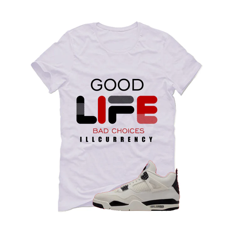 Air Jordan 4 Flight Club Matching T-Shirt, Sweatshirts & Hoodies White T-Shirt (Bad Choices)| illcurrency - Image 2