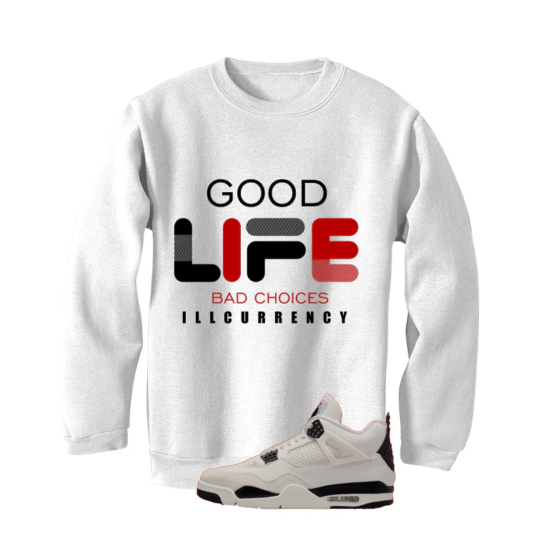 Air Jordan 4 Flight Club Matching T-Shirt, Sweatshirts & Hoodies White T-Shirt (Bad Choices)| illcurrency - Image 4