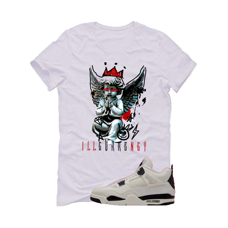 Air Jordan 4 Flight Club Matching T-Shirt, Sweatshirts & Hoodies White T-Shirt (Graffiti Angel)| illcurrency - Image 2