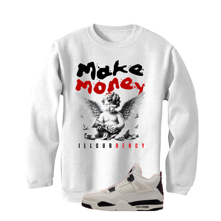 Air Jordan 4 Flight Club Matching T-Shirt, Sweatshirts & Hoodies White T-Shirt (Make Money)| illcurrency - Image 4