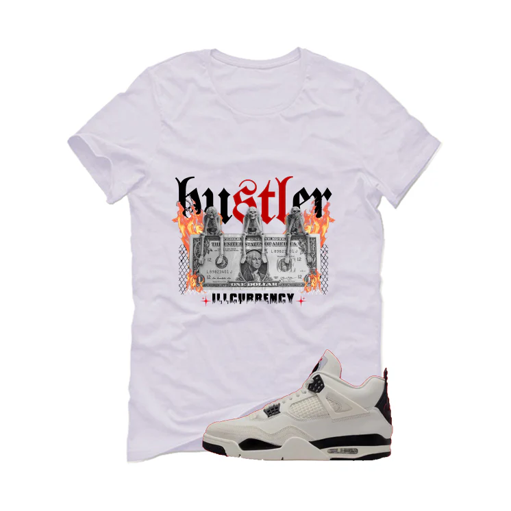 Air Jordan 4 Flight Club Matching T-Shirt, Sweatshirts & Hoodies White T-Shirt (See No Evil Hustler)| illcurrency - Image 2
