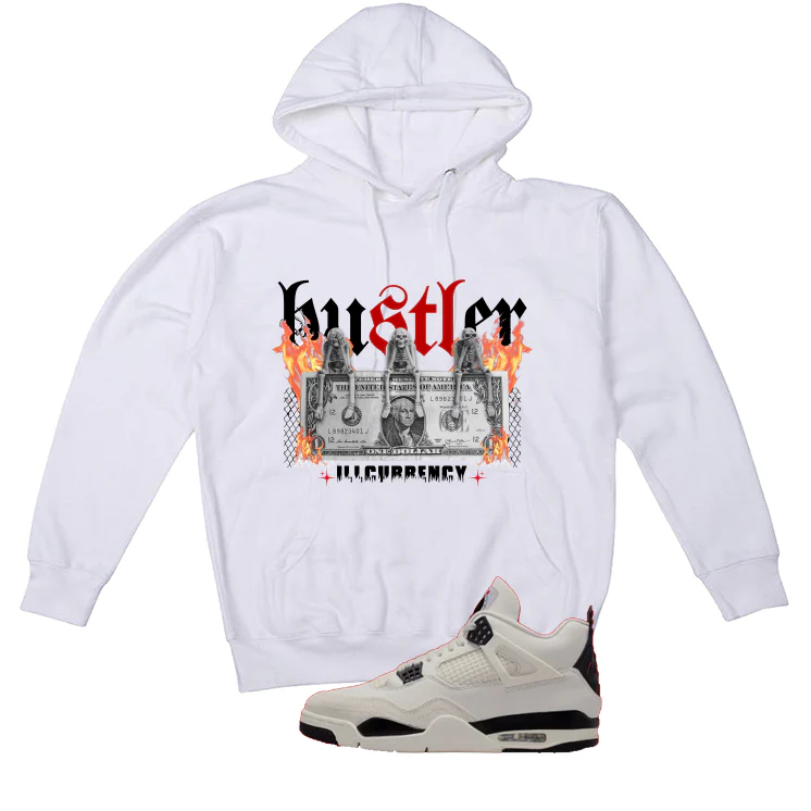 Air Jordan 4 Flight Club Matching T-Shirt, Sweatshirts & Hoodies White T-Shirt (See No Evil Hustler)| illcurrency - Image 3