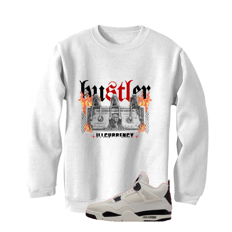 Air Jordan 4 Flight Club Matching T-Shirt, Sweatshirts & Hoodies White T-Shirt (See No Evil Hustler)| illcurrency - Image 4