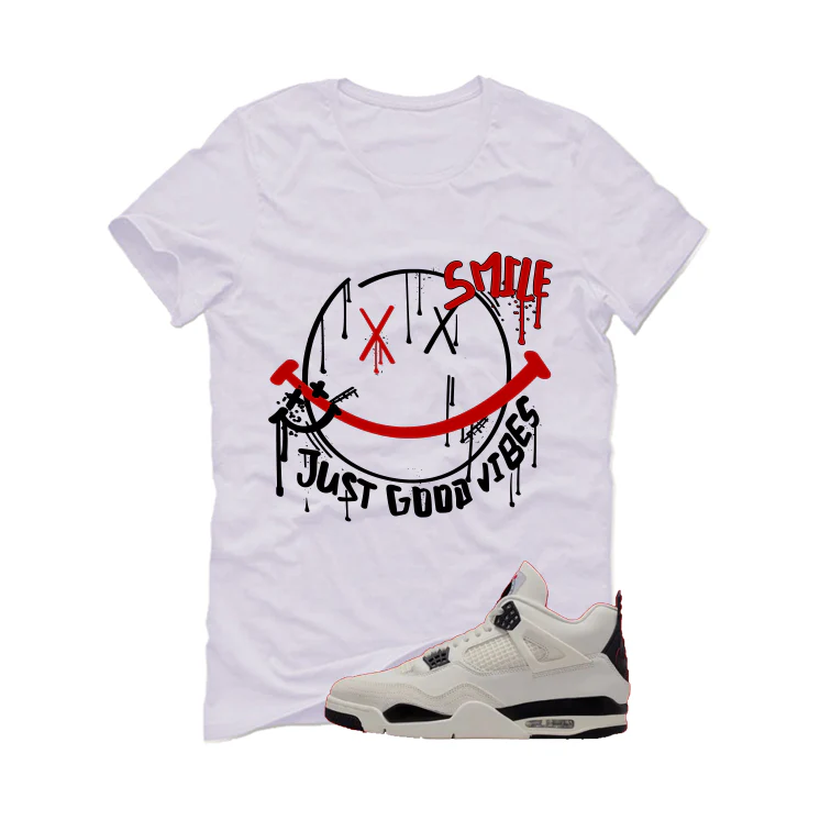 Air Jordan 4 Flight Club Matching T-Shirt, Sweatshirts & Hoodies White T-Shirt (Smile)| illcurrency - Image 2