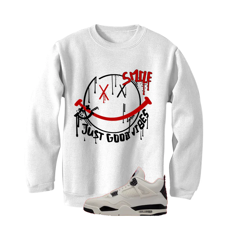 Air Jordan 4 Flight Club Matching T-Shirt, Sweatshirts & Hoodies White T-Shirt (Smile)| illcurrency - Image 4