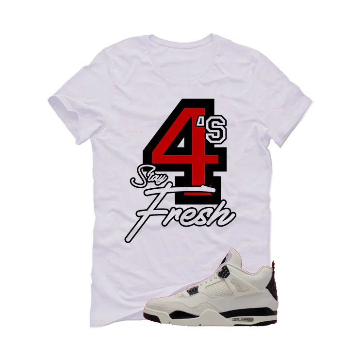 Air Jordan 4 Flight Club Matching T-Shirt, Sweatshirts & Hoodies White T-Shirt (Stay Fresh)| illcurrency - Image 2