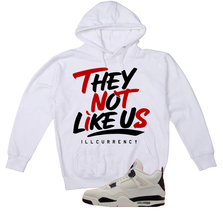 Air Jordan 4 Flight Club Matching T-Shirt, Sweatshirts & Hoodies White T-Shirt (They not like us)| illcurrency - Image 3