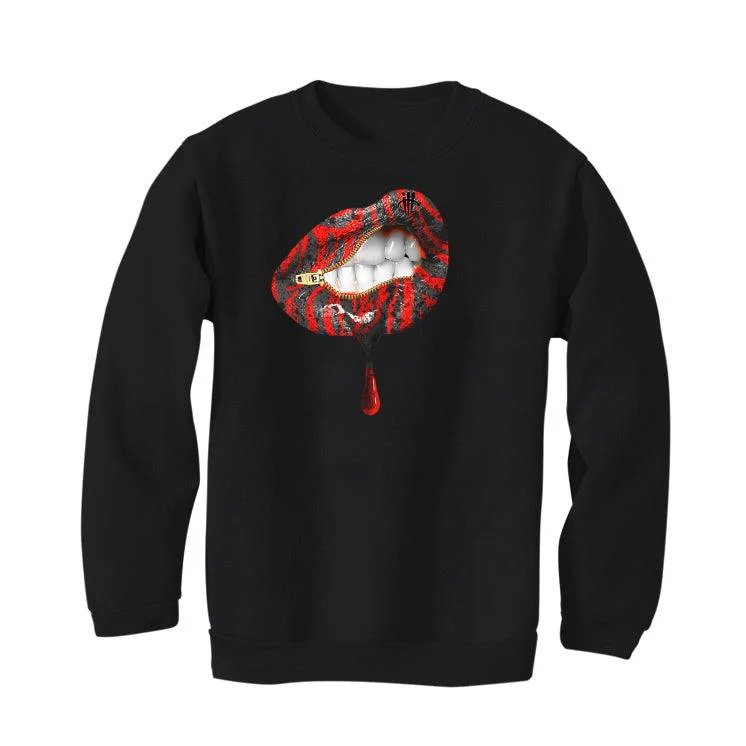 Air Jordan 4 “Infrared” Black T-Shirt (LIPS UNSEALED) - Image 4