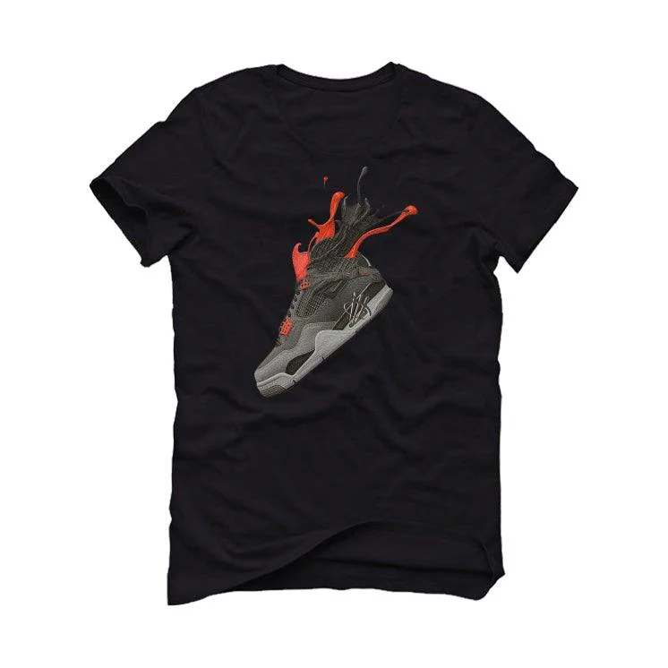 Air Jordan 4 “Infrared” Black T-Shirt (SPLASH 4) - Image 2