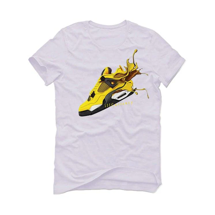 Air Jordan 4 “Lightning”2021 White T-Shirt (SPLASH 4) - Image 2