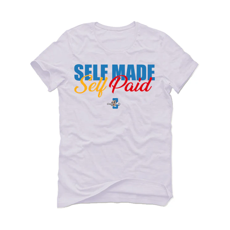 Air Jordan 4 "Messy Room" White T-Shirt (Self Made Self Paid) - Image 2