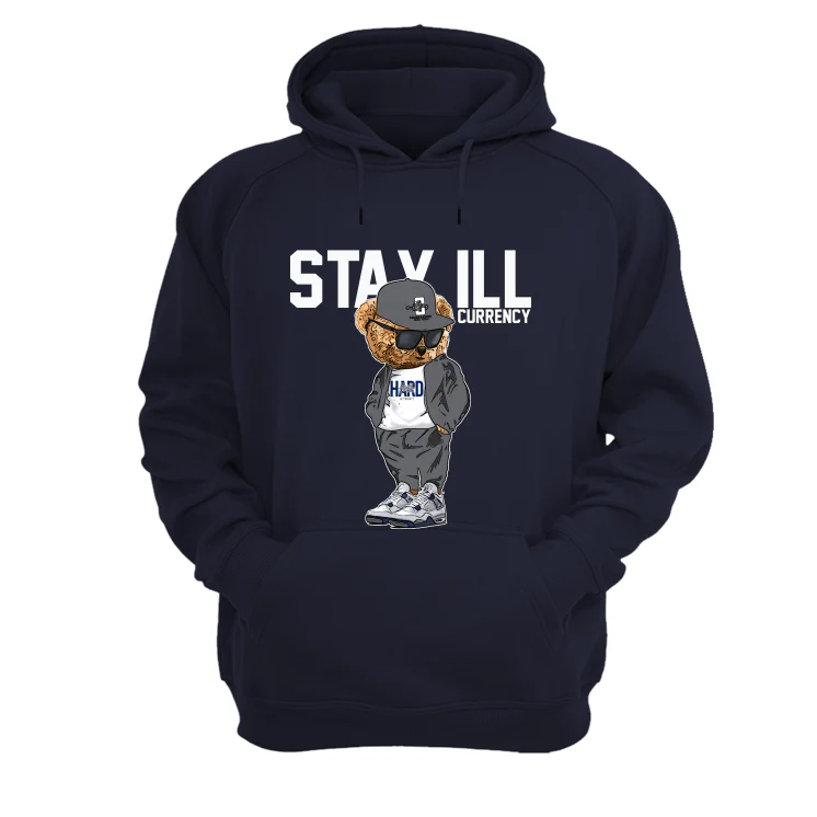 Air Jordan 4 “Midnight Navy” Navy Blue T-Shirt (Stay ill Bear) - Image 3