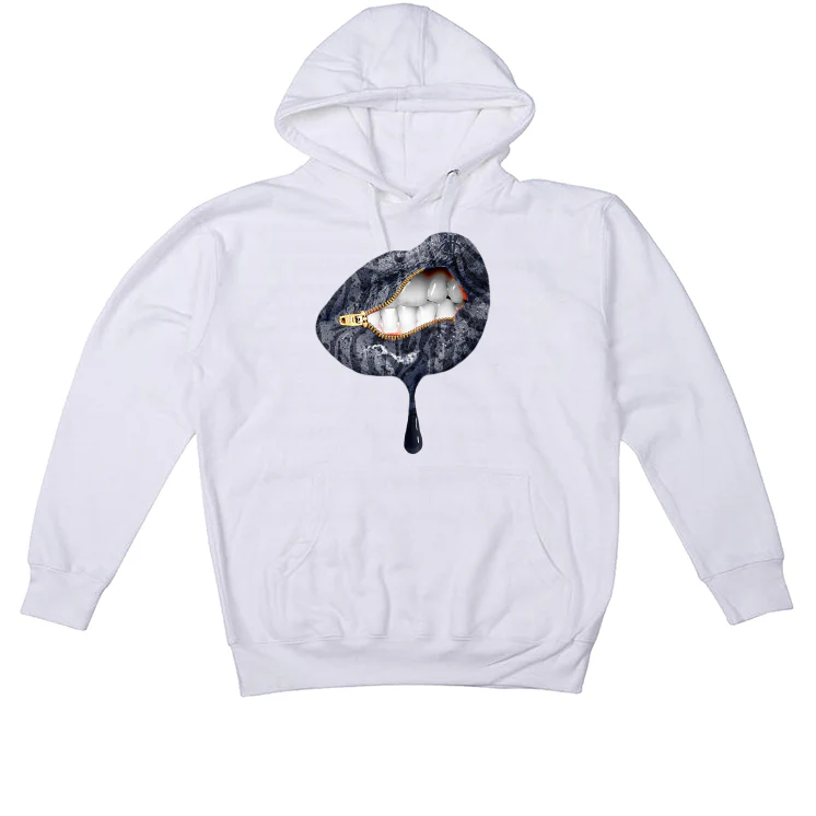 Air Jordan 4 “Midnight Navy” White T-Shirt (LIPS UNSEALED) - Image 3