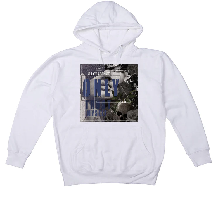 Air Jordan 4 “Midnight Navy” White T-Shirt (ONLY TRUST MYSELF) - Image 3