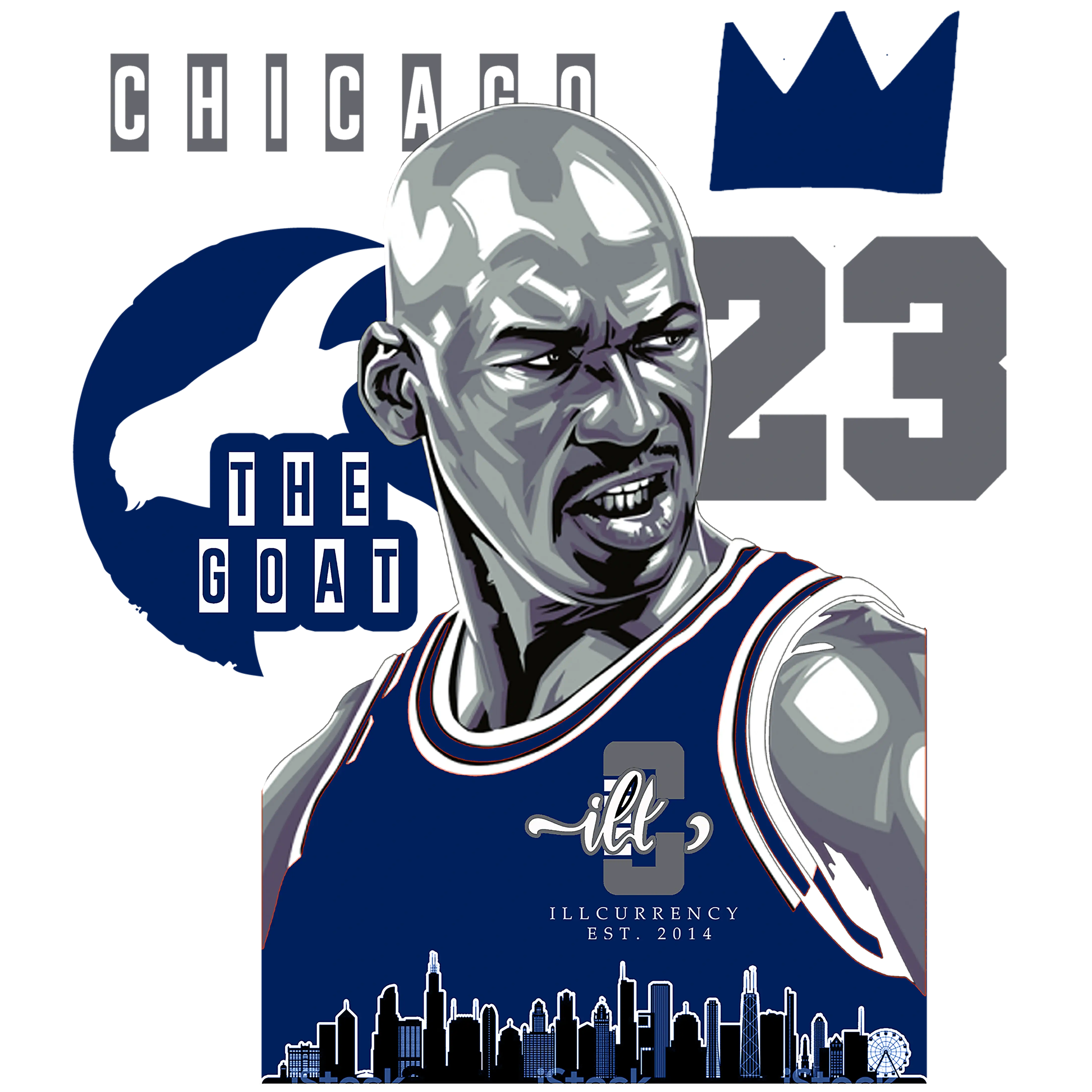 Air Jordan 4 “Midnight Navy” White T-Shirt (The Goat)