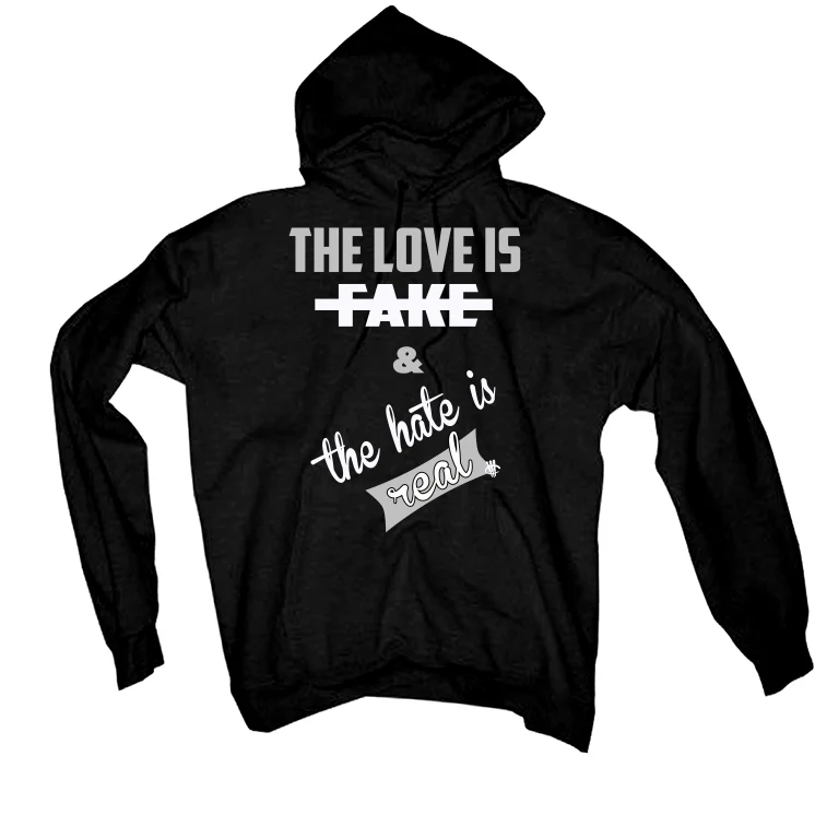 Air Jordan 4 "Military Black" | illcurrency Black T-Shirt (Love is Fake) - Image 3