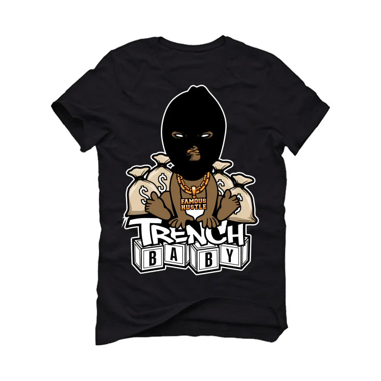 Air Jordan 4 “Military Black” | illcurrency Black T-Shirt (Trench baby) - Image 2