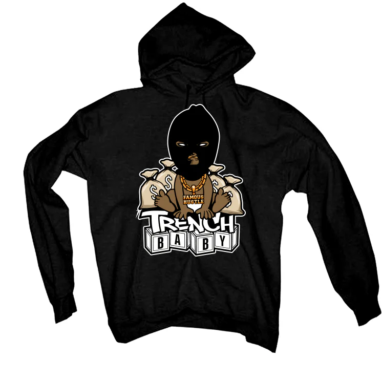 Air Jordan 4 “Military Black” | illcurrency Black T-Shirt (Trench baby) - Image 3